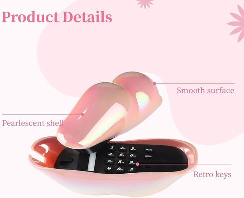 Pink Lip Phone, Homaisson Novelty Lip-Shaped Phone Retro Pink Corded Landline for Home Office Store Retro Phone Decoration-9.06 x 4.92 x 2.91 inches in Saudi Arabia