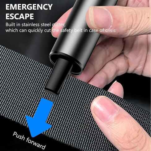 Safehammer، أداة الهروب في حالات الطوارئ في السيارة، قاطع زجاج النوافذ الصغير 2 في 1 وقاطع حزام الأمان، مطرقة الأمان تحت الماء (أسود) in Saudi Arabia