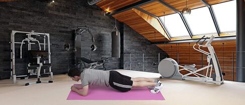 سجادة اليوغا للياقة البدنية والتمارين الرياضية سميكة للغاية لجميع الأغراض من Mind Reader YOGAPVC-PUR مع حزام للحمل، مقاومة للتمزق عالية الكثافة in Saudi Arabia