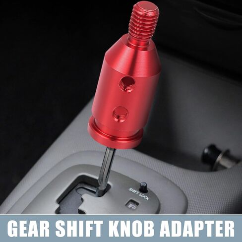 Gear Shift Knob Adapter Kit Universal with 4 Plastic Hoses Non Threaded Lever Cover Head Aluminum Alloy Black in Saudi Arabia