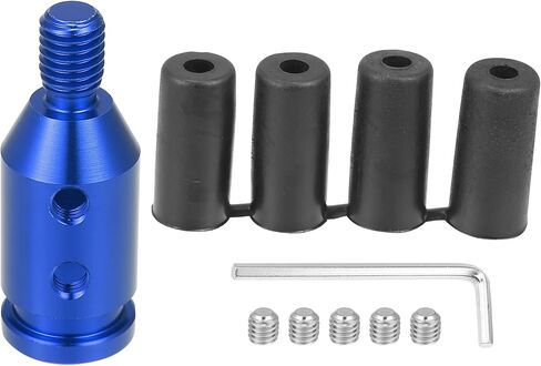 Gear Shift Knob Adapter Kit Universal with 4 Plastic Hoses Non Threaded Lever Cover Head Aluminum Alloy Black in Saudi Arabia
