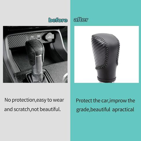 Leather Auto Gear Shift Knob Cover Protector Trim Cap Sticker for Honda Accord 10th Gen 2018-2022/Civic 2022-2025/CRV2023-2025 /HRV2023-2025 Accessories in Saudi Arabia
