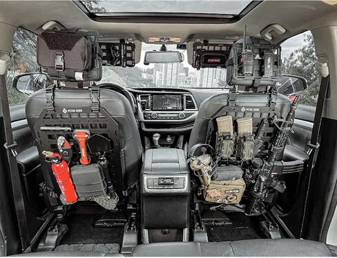 PETAC GEAR Car Sun Visor EDC Orgnaizer|Auto Rigid Molle Panels For Vehicles Car Seat Back Organizer Tactical Gears Rack Truck Mount Panels (Black) in Saudi Arabia