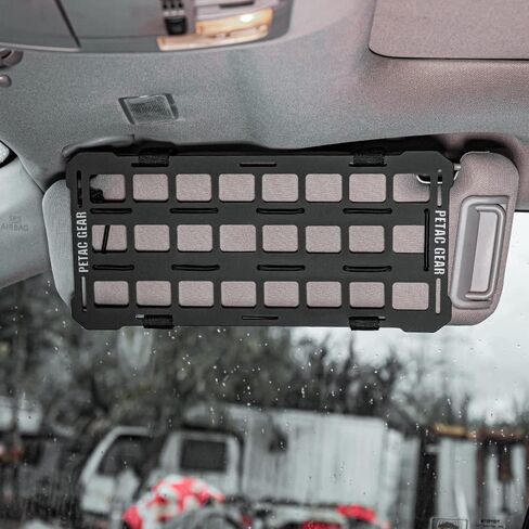 PETAC GEAR Car Sun Visor EDC Orgnaizer|Auto Rigid Molle Panels For Vehicles Car Seat Back Organizer Tactical Gears Rack Truck Mount Panels (Black) in Saudi Arabia
