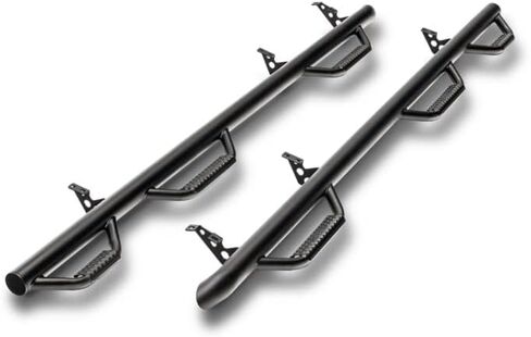 N-Fab Nerf Steps for Silverado/Sierra | Wheel-to-Wheel w/ Bed Access, Heavy Duty Steel, Gloss Back | C1495CC-6 | Fits 2014-2019 Chevrolet Silverado/GMC Sierra 1500 Classic Crew Cab 5.7' Short Bed in Saudi Arabia