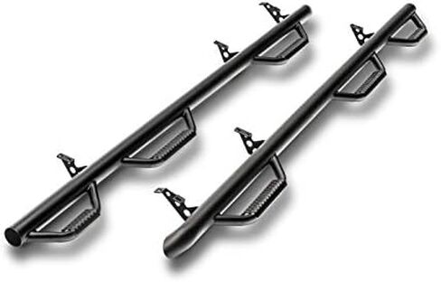 N-Fab Nerf Steps for Silverado/Sierra | Wheel-to-Wheel w/ Bed Access, Heavy Duty Steel, Gloss Back | C1495CC-6 | Fits 2014-2019 Chevrolet Silverado/GMC Sierra 1500 Classic Crew Cab 5.7' Short Bed in Saudi Arabia