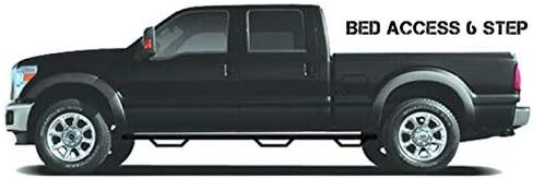 N-Fab Nerf Steps for Silverado/Sierra | Wheel-to-Wheel w/ Bed Access, Heavy Duty Steel, Gloss Back | C1495CC-6 | Fits 2014-2019 Chevrolet Silverado/GMC Sierra 1500 Classic Crew Cab 5.7' Short Bed in Saudi Arabia