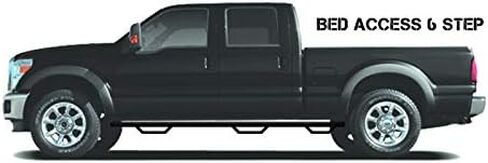 N-Fab Nerf Steps for Silverado/Sierra | Wheel-to-Wheel w/ Bed Access, Heavy Duty Steel, Gloss Back | C1495CC-6 | Fits 2014-2019 Chevrolet Silverado/GMC Sierra 1500 Classic Crew Cab 5.7' Short Bed in Saudi Arabia
