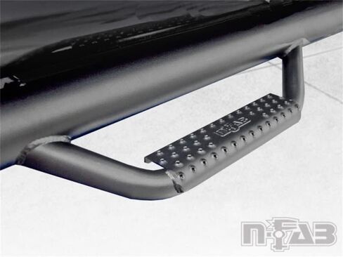 N-Fab Nerf Steps for Silverado/Sierra | Wheel-to-Wheel w/ Bed Access, Heavy Duty Steel, Gloss Back | C1495CC-6 | Fits 2014-2019 Chevrolet Silverado/GMC Sierra 1500 Classic Crew Cab 5.7' Short Bed in Saudi Arabia