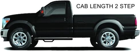 N-Fab Nerf Steps for Silverado/Sierra | Wheel-to-Wheel w/ Bed Access, Heavy Duty Steel, Gloss Back | C1495CC-6 | Fits 2014-2019 Chevrolet Silverado/GMC Sierra 1500 Classic Crew Cab 5.7' Short Bed in Saudi Arabia