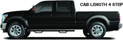 N-Fab Nerf Steps for Silverado/Sierra | Wheel-to-Wheel w/ Bed Access, Heavy Duty Steel, Gloss Back | C1495CC-6 | Fits 2014-2019 Chevrolet Silverado/GMC Sierra 1500 Classic Crew Cab 5.7' Short Bed in Saudi Arabia