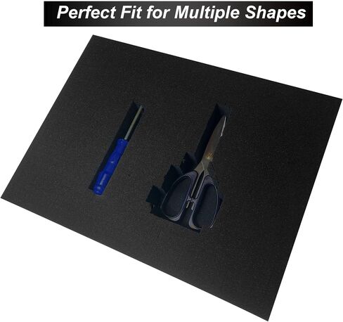 Pick Apart Foam Insert- 3 PCS and Foam Pads- 3 PCS Pluck Foam Pre Cubed Foam Insert Pre Separated Cube Sheet Foam with Bottom Use for Interlocking Cases Tool Box Board Storage Drawer Pad- 16in*12in in Saudi Arabia