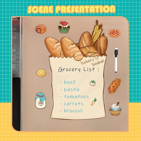 لوح مسح جاف مغناطيسي للثلاجة، ديكورات للثلاجة أو الباب المعدني، يأتي مع قلم تحديد وممحاة واحدة، للأطفال للكتابة والرسم (القطط) in Kuwait