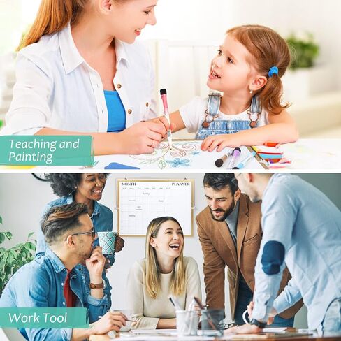 White Board, Jorking Dry Erase Calendar 16"x12" Magnetic Desktop Whiteboard with Stand, Monthly whiteboard for Wall Portable Double-Sided Dry Erase Board for Kitchen, Office, School, Gift idea, Silver in Saudi Arabia