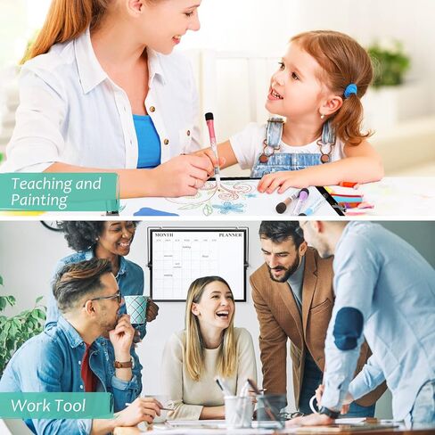 White Board, Jorking Dry Erase Calendar 16"x12" Magnetic Desktop Whiteboard with Stand, Monthly whiteboard for Wall Portable Double-Sided Dry Erase Board for Kitchen, Office, School, Gift idea, Silver in Saudi Arabia