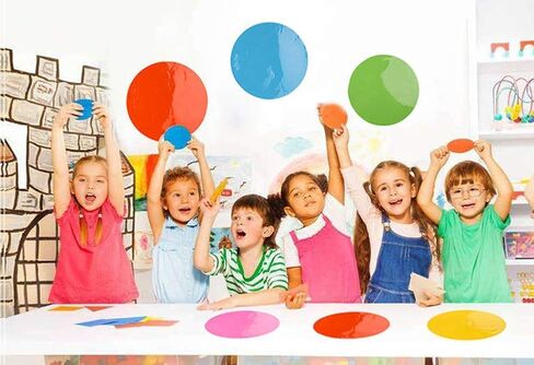 10 عبوات من دوائر نقاط المسح الجافة للطاولات، مقاس أكبر 11.8 بوصة، قلم رسم السبورة البيضاء الملونة الجافة، لوحة المسح الجاف، نقاط فينيل قابلة للإزالة (10) in Kuwait