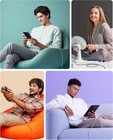 Cable Matters 3-Pack كابل USB A إلى USB C فائق المرونة بطول 6 أقدام باللون الأبيض، يدعم Apple CarPlay، Android Auto، كابل شحن USB إلى USB C لهاتف iPhone 15/15 Pro/15 Plus/15 Pro Max، Galaxy S23 in Saudi Arabia