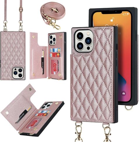 حافظة Jaorty Crossbody قابلة للفصل 2 في 1 لهاتف iPhone 13 Pro Max، حافظة كروس مع سحاب حامل بطاقات وحزام معصم ومحفظة حبل متوافقة مع Apple iPhone 13 Pro Max 6.7 بوصة، أسود in Saudi Arabia