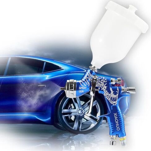 مجموعة بنادق رش الطلاء الاحترافية لجسم السيارات، مسدس رش hvlp لطلاء السيارات، مجموعة الجاذبية Pro TE20 Lite لجميع طلاء السيارات العلوي وفوهة اللمس 1.3 مم 600 مل in Kuwait
