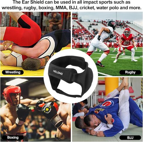 أغطية رأس المصارعة، واقي الأذن القابل للتعديل، واقي الأذن من أجل حماية الأذن من BJJ، مصارعة الرجبي، جيو جيتسو، القرنبيط، حماية الأذن in Kuwait