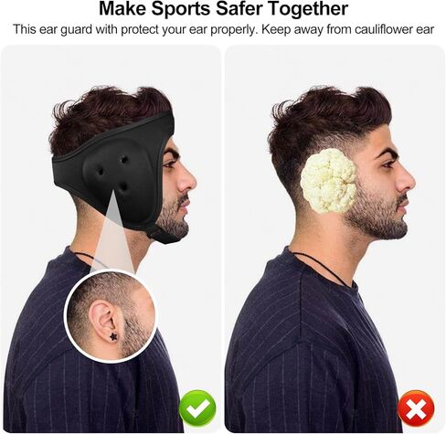 أغطية رأس المصارعة، واقي الأذن القابل للتعديل، واقي الأذن من أجل حماية الأذن من BJJ، مصارعة الرجبي، جيو جيتسو، القرنبيط، حماية الأذن in Kuwait