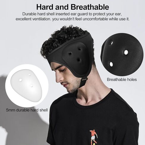 أغطية رأس المصارعة، واقي الأذن القابل للتعديل، واقي الأذن من أجل حماية الأذن من BJJ، مصارعة الرجبي، جيو جيتسو، القرنبيط، حماية الأذن in Kuwait