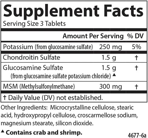 Carlson - Nutra-Support, Glucosamine Chondroitin & MSM, Joint Function, Cartilage Support & Optimal Wellness, 120 tablets in Saudi Arabia