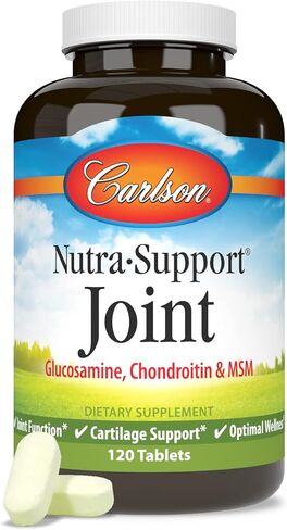 Carlson - Nutra-Support, Glucosamine Chondroitin & MSM, Joint Function, Cartilage Support & Optimal Wellness, 120 tablets in Saudi Arabia