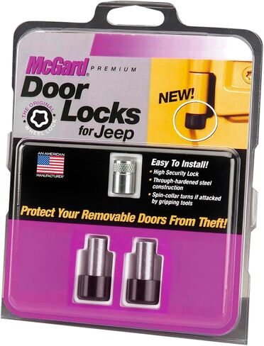 طقم قفل باب McGard 76157 Jeep Wrangler JL 2 أسود بأكسيد 6 مم × 1 خيط، 1/4 بوصة in Saudi Arabia