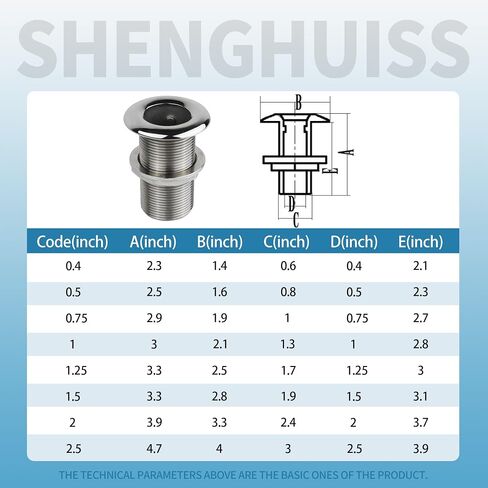 SHENGHUISS قارب من خلال تركيبات الهيكل خرطوم صمام تركيب الفولاذ المقاوم للصدأ البحري 316 مع الجوز وحشية مخصصة أو للقوارب واليخوت وRSV للقوارب، RSV in Saudi Arabia