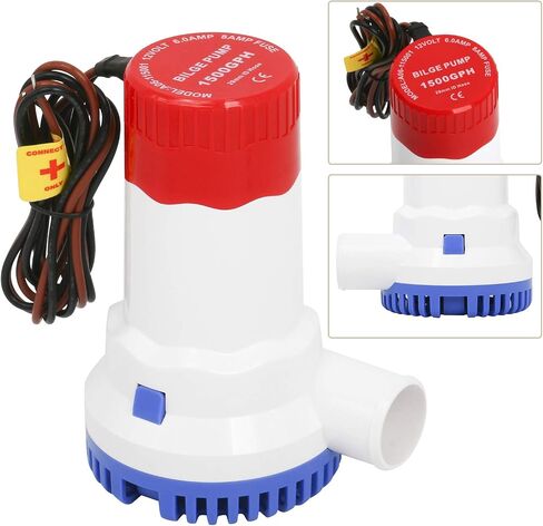Amarine Made 1500GPH 12v Boat Bilge Pump Marine Plumbing Electric Bilge Pump with Float Switch-29mm ID Hose Low Noise in Saudi Arabia