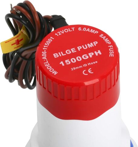 Amarine Made 1500GPH 12v Boat Bilge Pump Marine Plumbing Electric Bilge Pump with Float Switch-29mm ID Hose Low Noise in Saudi Arabia
