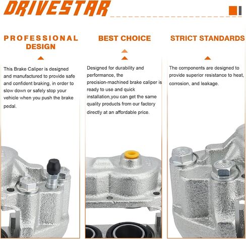 DRIVESTAR 19820 19821 فرجار الفرامل الأمامية على حد سواء جانب السائق والراكب لـ 84 85 Toyota 4Runner، 79-85 Toyota Pickup Front Left & Right الفرجار مجموعة فرجار الفرامل الجديدة مع الأجهزة in Saudi Arabia