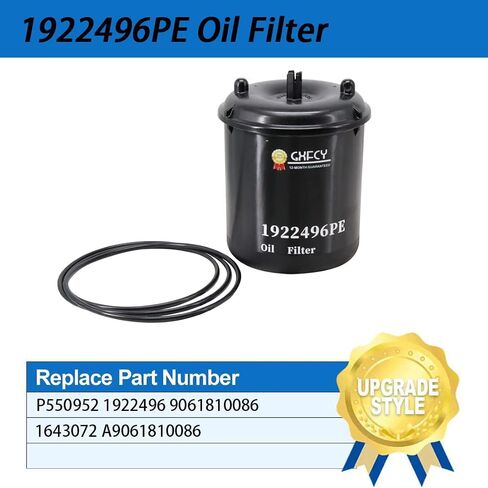 1922496PE(Upgrade) Oil Filter Replace 1643072 1872106 P550952 CS41008 A9061810086 BC7326 Compatible with MX13 Engine DAF Truck CF FA 410 Magnum MHD MX340 Bus Platform Chassis(3 Sealing Rings) in Saudi Arabia