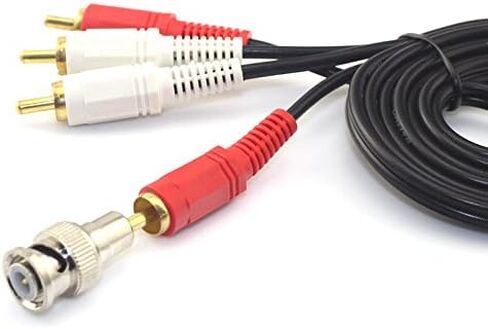10 عبوات من قابس أنثى RCA إلى محولات جاك ذكر BNC موصل محوري لفيديو CCTV in Saudi Arabia