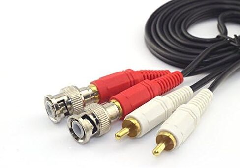 10 عبوات من قابس أنثى RCA إلى محولات جاك ذكر BNC موصل محوري لفيديو CCTV in Saudi Arabia