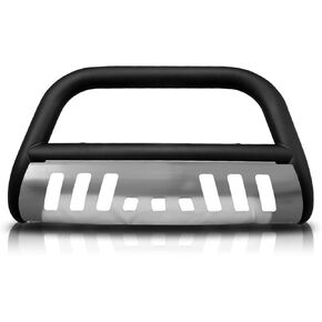 Armordillo 8713082 Classic Series Bull Bar - Matte Black with Aluminum Skid Plate Fits 1997-2003 Ford F150 F250 Light Duty / 2004 Heritage / 1997-2002 Expedition