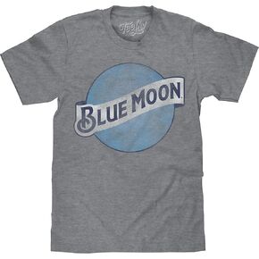 Tee Luv Men's Big and Tall Faded Blue Moon Beer Shirt