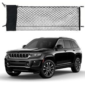 طراز مغلف على غرار الجذع شبكة شبكية متوافقة مع Jeep Grand Cherokee 2025-2022 ، مخصص Grand Cherokee L 2025 2024 2023 2022 FIT 5 و 7 مقاعد سيارات الدفع الرباعي ، شبكات خلفية للسيارة ، تصميم بوث ، تصميم حافة التخزين