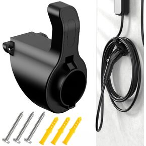 EV Charger Holder J1772 منظم الكابلات ، خطاف كابل محطة شحن السيارات لجميع أجهزة الشحن من النوع 1 ， مثبت على الحائط للاستخدام في الهواء الطلق/داخلي