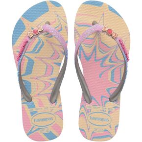 Havaianas Kids Slim Glitter Flip Flops - Kids' Summer Sandals for Girls - Buttercream, 13C/1Y Little Kid