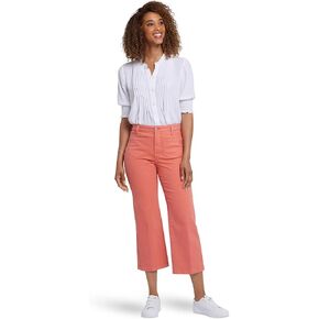 NYDJ Women's Coco Relaxed Wide Leg Crop Jeans in Coral Haze