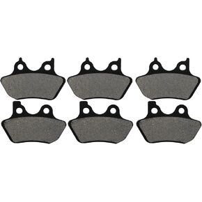 ECCPP Brake Pads Replacement For 2000-2007 Electra Glide Ultra Classic Road King Fatboy Dyna Heritage Softail Night Train, FA400 Front and Rear Carbon Fiber