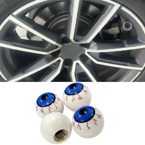 4pcs Car Tyre Valve Ste Caps ، مع تصميم الكرة 8 بركة ، وملحقات إطارات السيارة المقاومة للتسرب والهواء Universal للسيارات ، وسيارات الدفع الرباعي ، والدراجات ، والشاحنة ، والدراجات النارية (حمام السباحة 8 كرة)