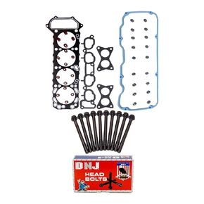 DNJ HGB613 Cylinder Head Gasket مجموعة مع طقم الترباس الرأس لعام 1996-1997 نيسان بيك آب 2.4L L4 12V SOHC 2389CC