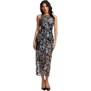 ارتداء ملابس السكان Helena Multi Close Sequin ، Midi ، Bodycon ، فستان الرقبة العالي ، Multi ، X-Small