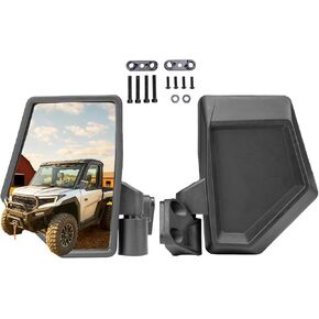 مرايا جانبية Kemimoto متوافقة مع طاقم Polaris Ranger Crew/XD 1500 ، طق من طقم مرآة الرؤية الخلفية الجانبية المثبتة على ROPS لعام 2024 2025 Northstar Ultimate/Premium Accessories#2889099