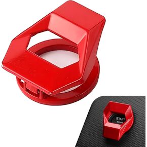 Push Bush Button Cover ، محرك Car Mark Car Engine Start Button ، واقي غطاء زر ، وغطاء مفتاح الإشعال ، وغطاء مفتاح الاشتعال ، وديكور DIY الداخلي ، Universal for SuV Sedan Motorcycle (ألياف الكربون)