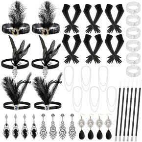36 PCS 1920S FLAPPEROSISIONS SET COSTUME HEARPIENCE BUTKEN