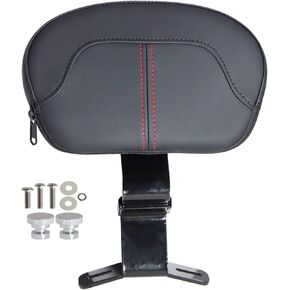 Motorcycle Front Driver Backrest Pad Detachable Rider Backrest Replacement for Touring CVO Road King Street Glide Electra Glide 2009-2022 Black Red